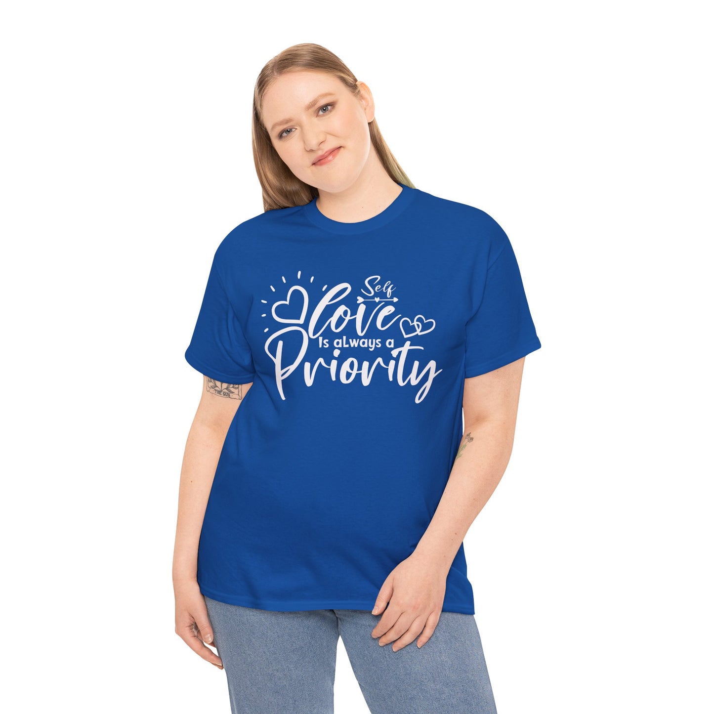 Self love is always a priority Heavy Cotton Tee