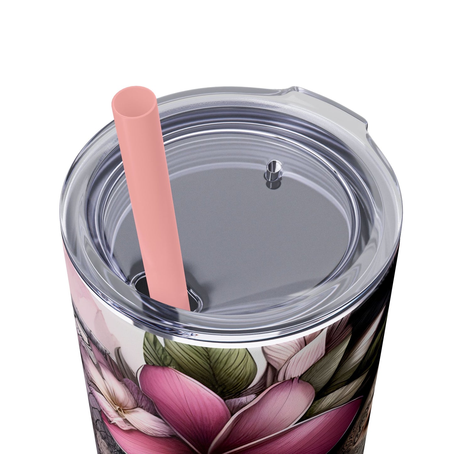 i love myself today than yesterday -Affirmation Art Skinny Tumbler - 20oz with Straw