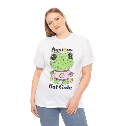 Anxious  But Cute-Heavy Cotton Tee