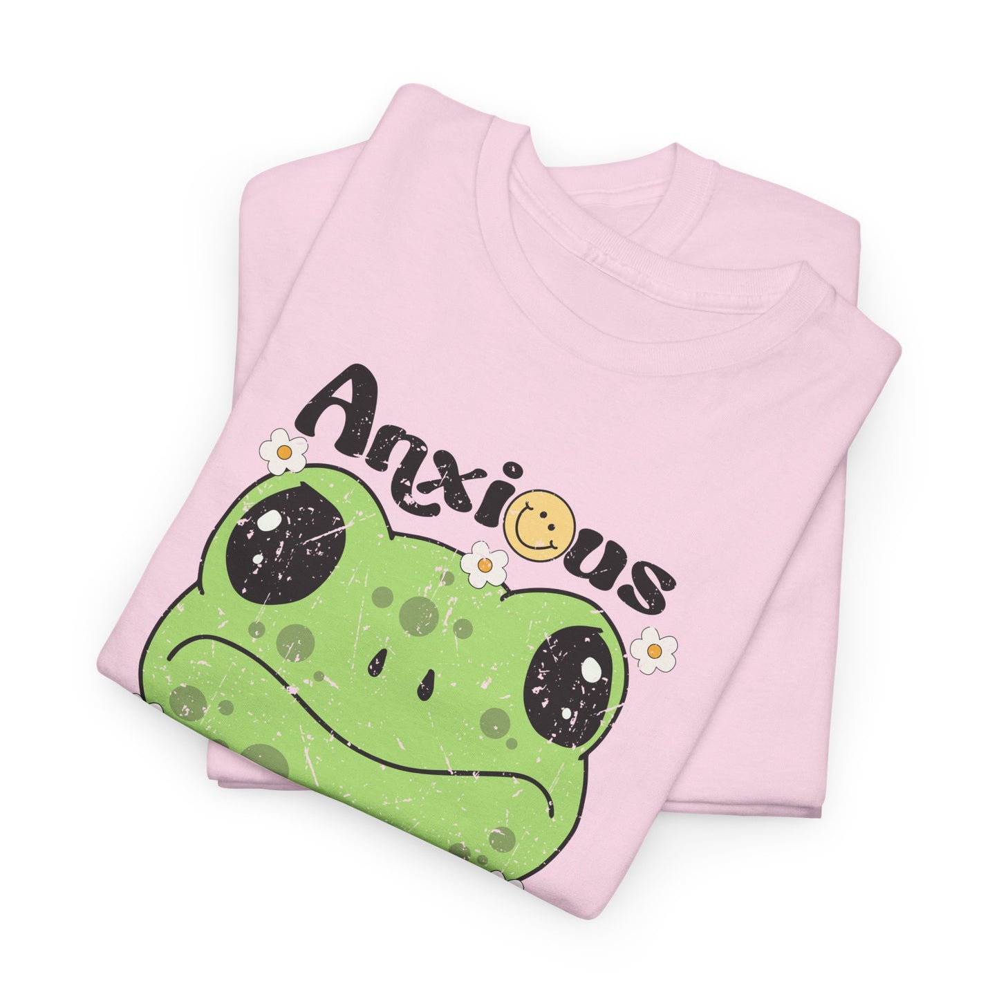Anxious  But Cute-Heavy Cotton Tee