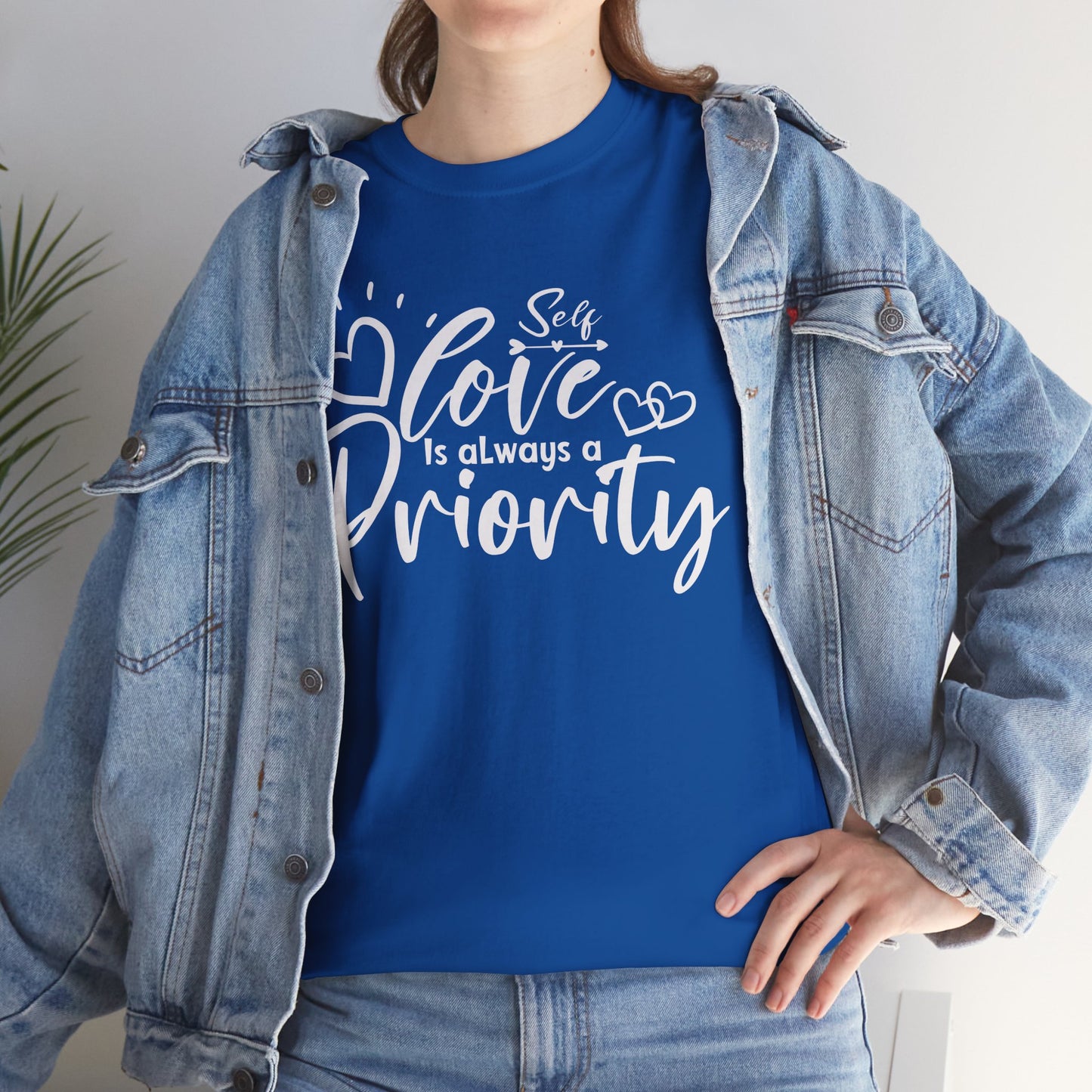 Self love is always a priority Heavy Cotton Tee