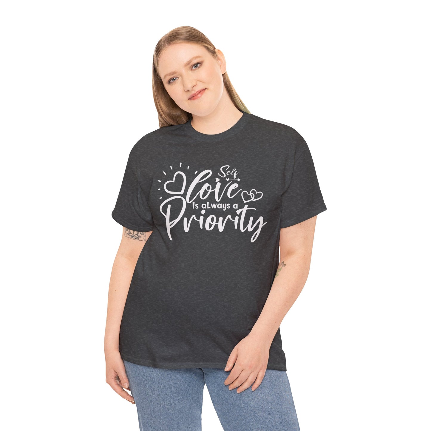 Self love is always a priority Heavy Cotton Tee