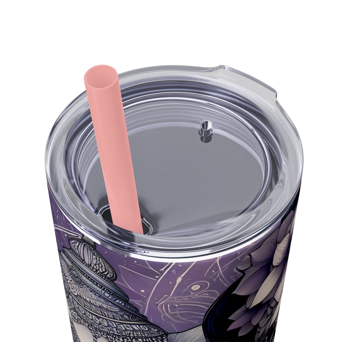 Your Self-Worth is determined by you -Affirmation Art Skinny Tumbler - 20oz with Straw