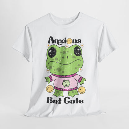 Anxious  But Cute-Heavy Cotton Tee