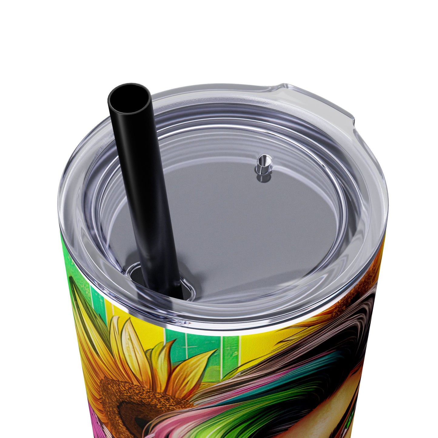 Shine and Bright -Affirmation Art Skinny Tumbler - 20oz with Straw