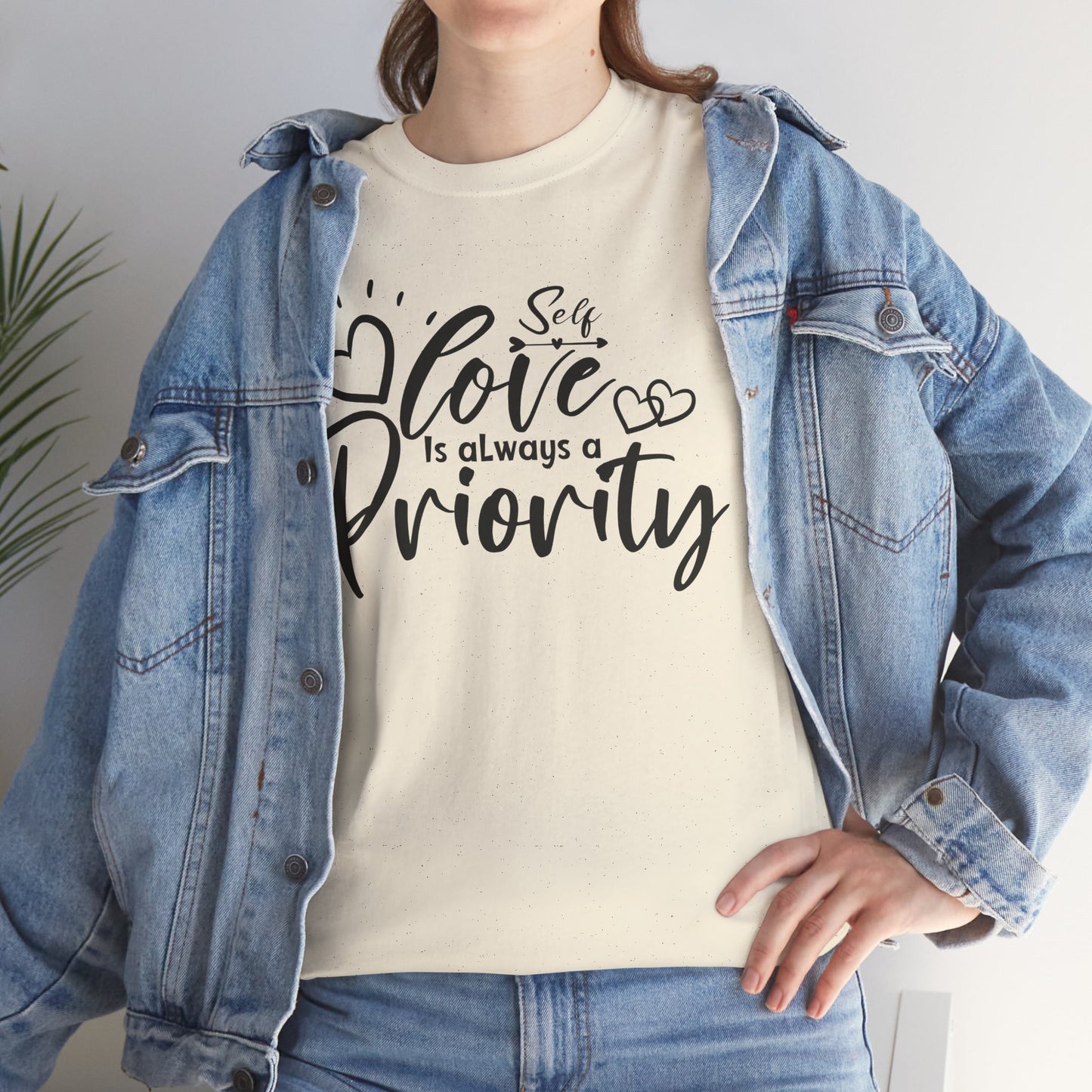 Self love is always a priority Heavy Cotton Tee