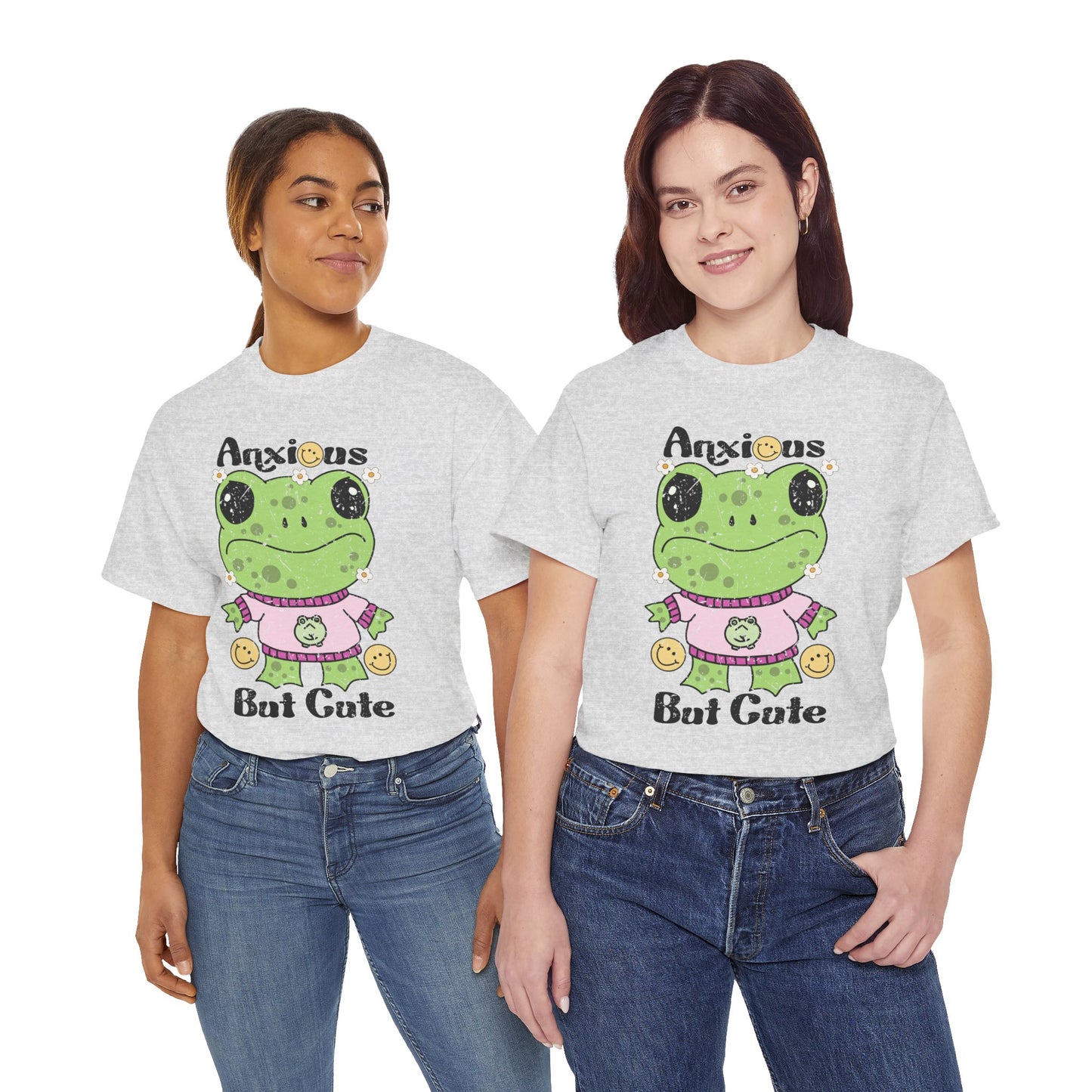 Anxious  But Cute-Heavy Cotton Tee