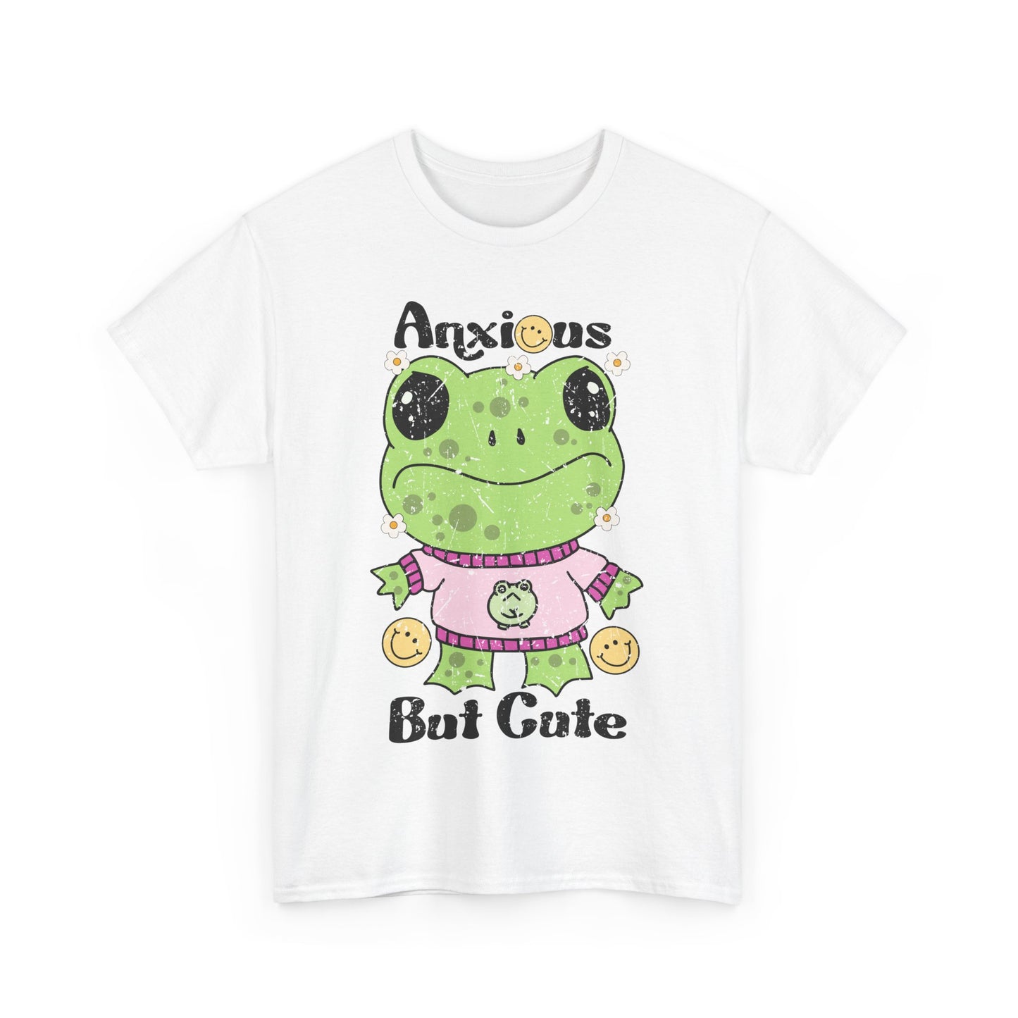 Anxious  But Cute-Heavy Cotton Tee