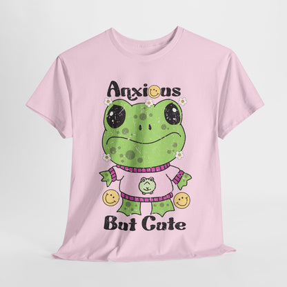 Anxious  But Cute-Heavy Cotton Tee