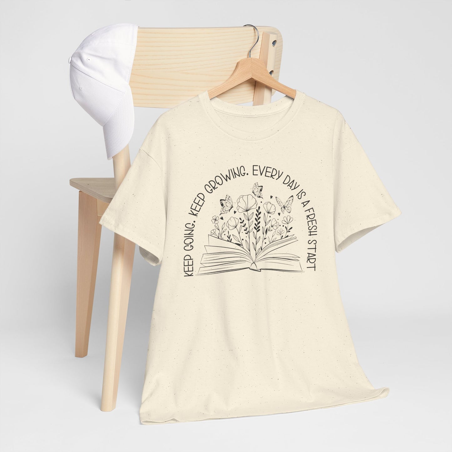 Keep going Keep growing  Heavy Cotton Tee