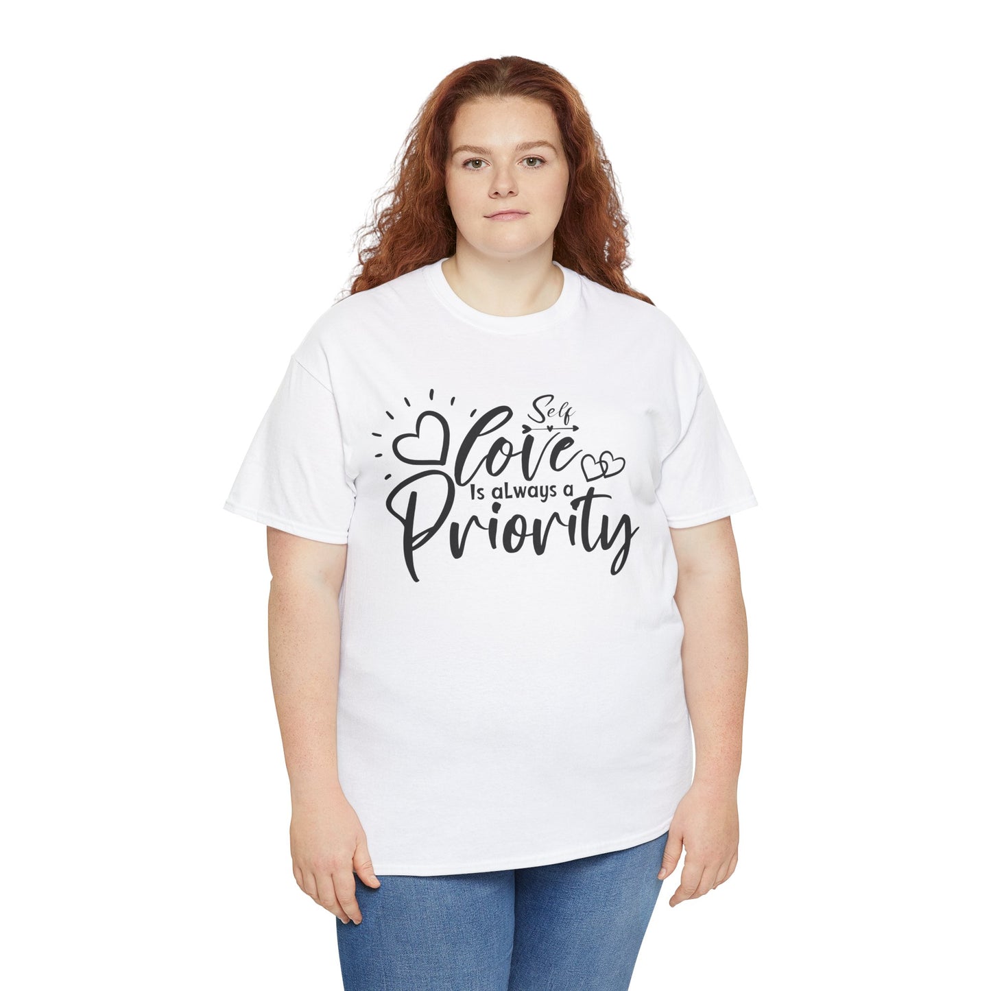 Self love is always a priority Heavy Cotton Tee