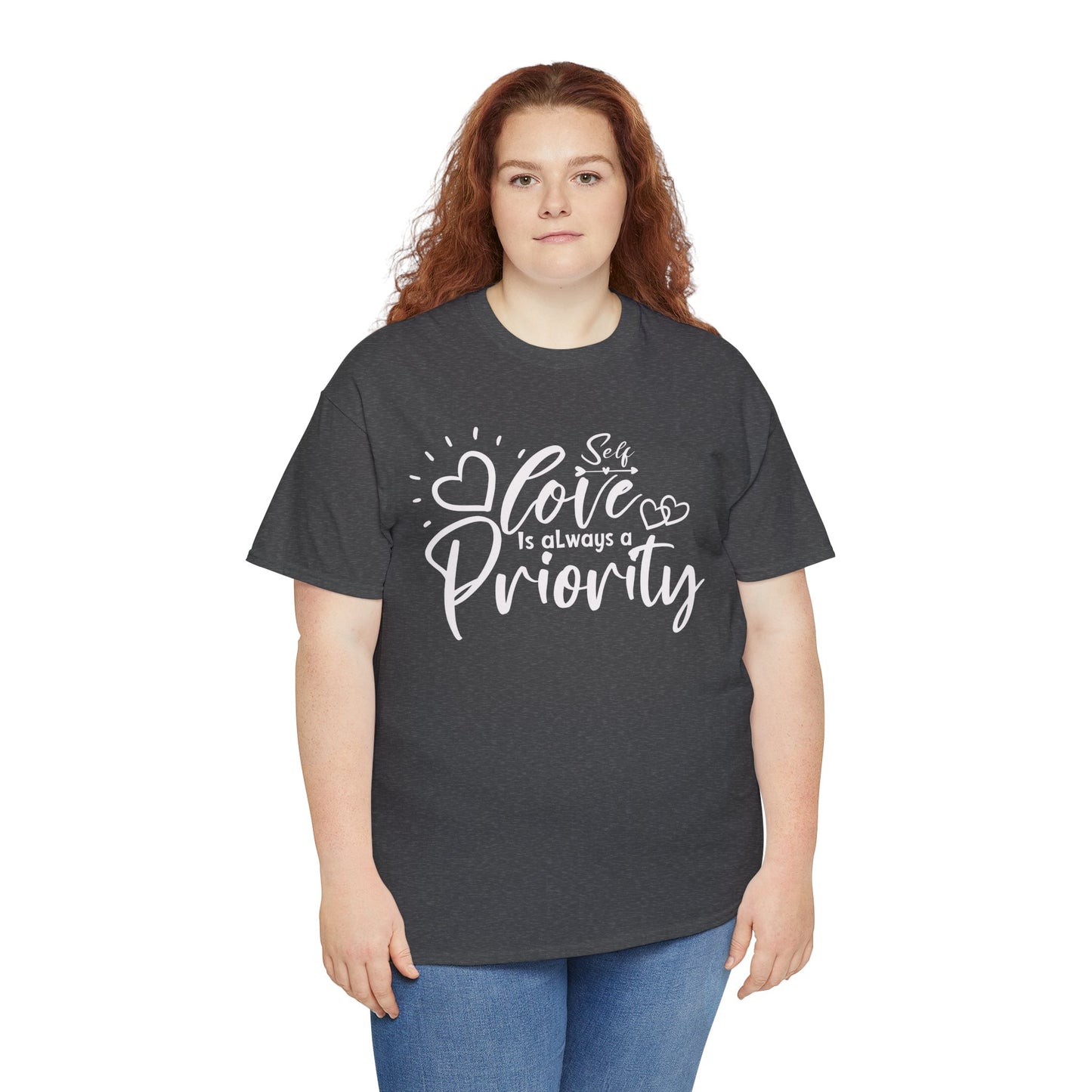 Self love is always a priority Heavy Cotton Tee