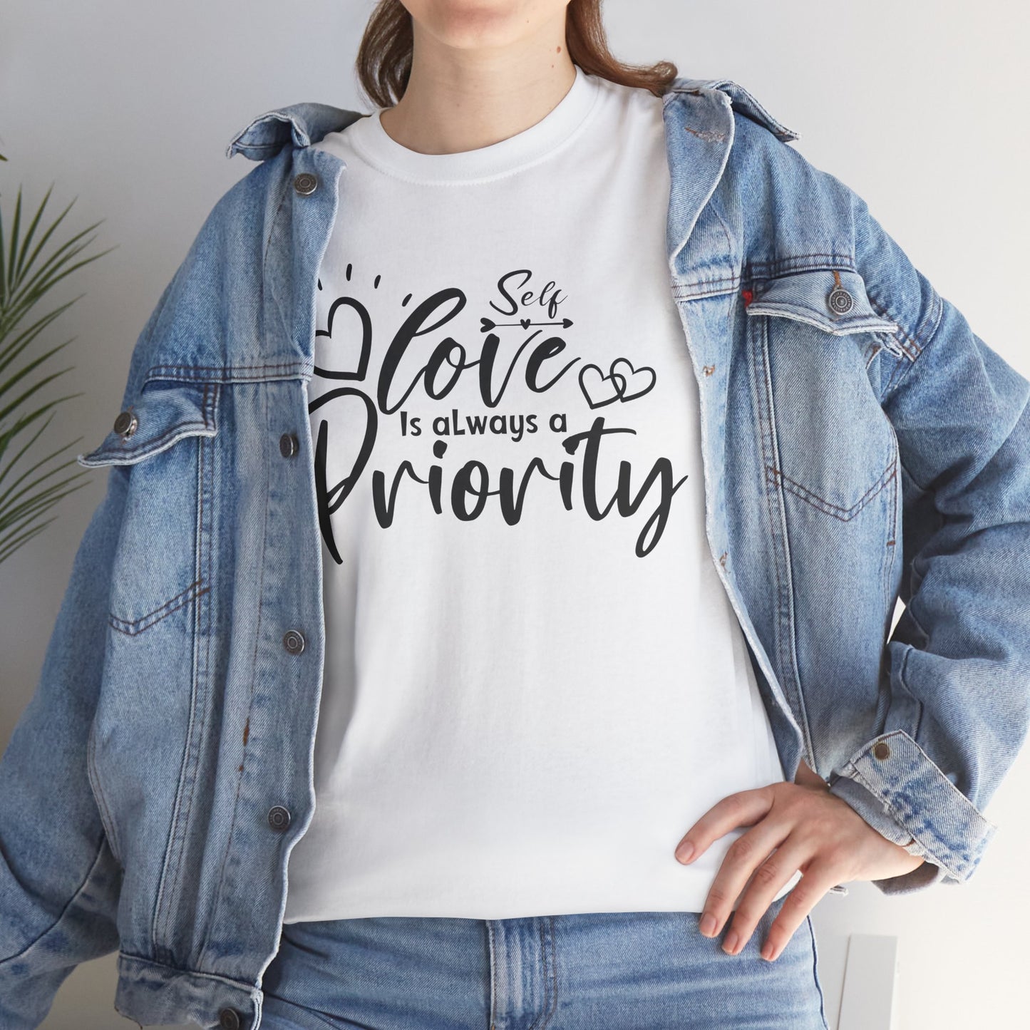 Self love is always a priority Heavy Cotton Tee