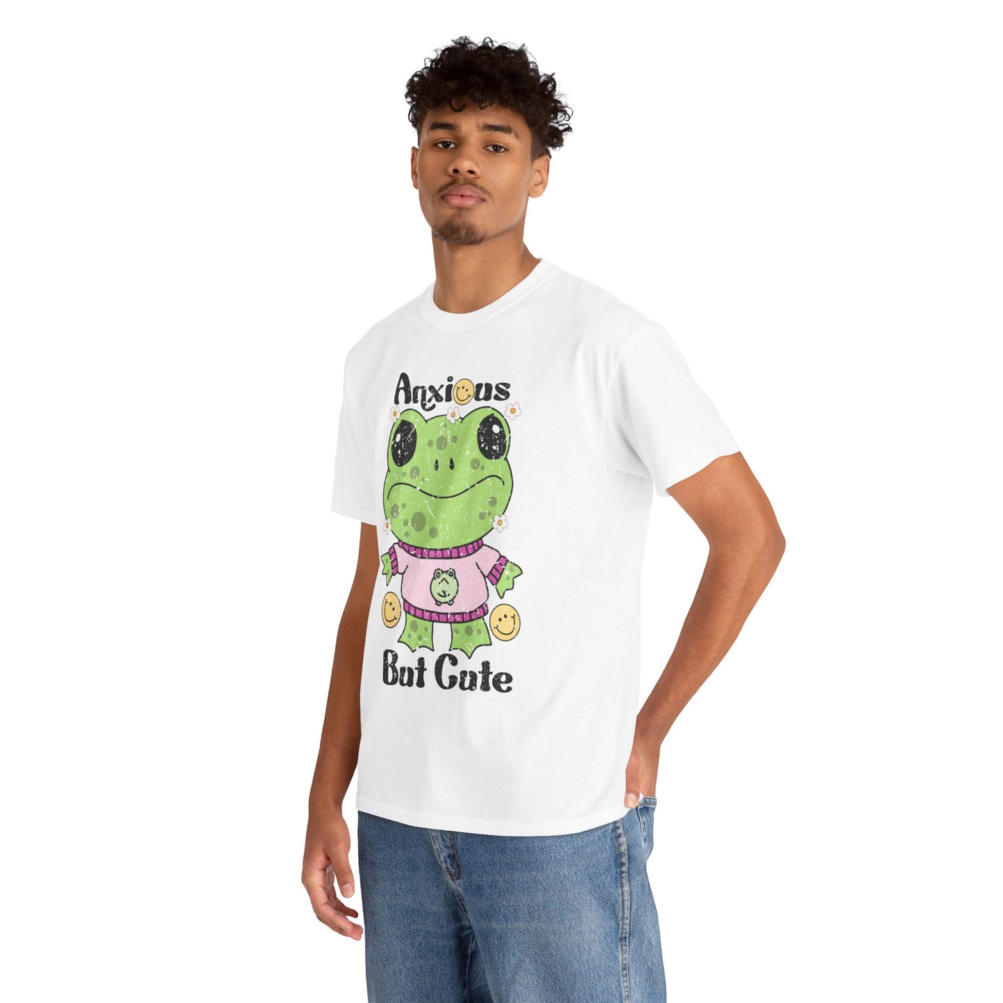 Anxious  But Cute-Heavy Cotton Tee
