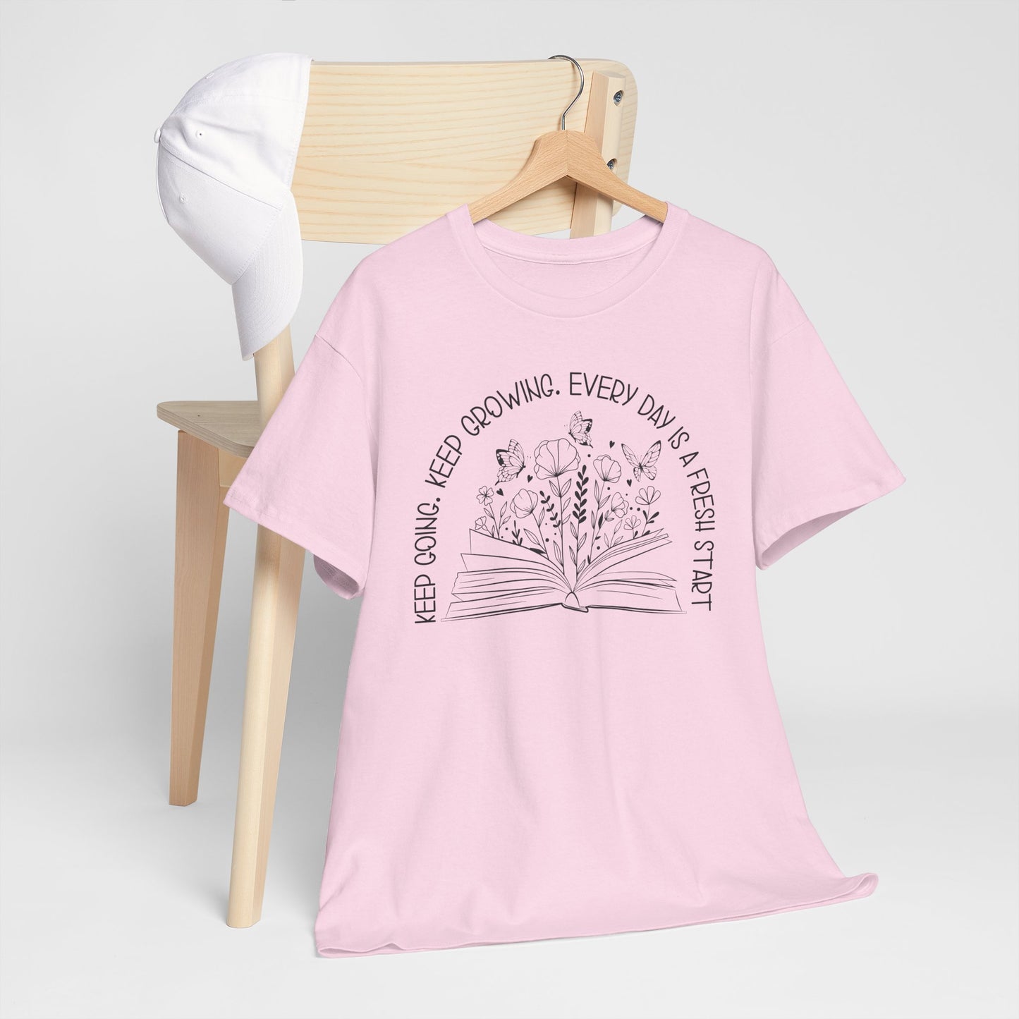 Keep going Keep growing  Heavy Cotton Tee