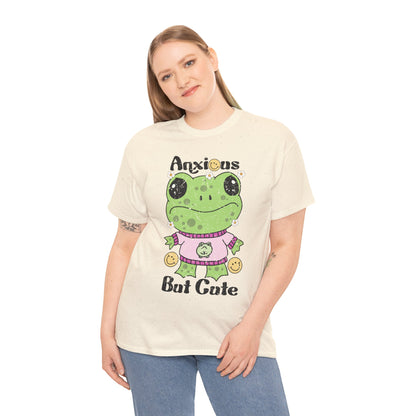 Anxious  But Cute-Heavy Cotton Tee