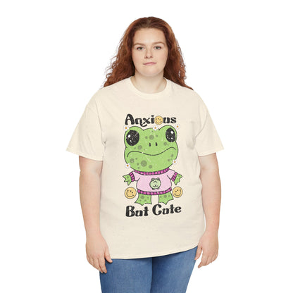 Anxious  But Cute-Heavy Cotton Tee