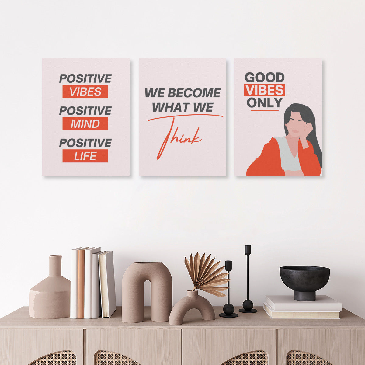 "We Become What We Think" Posters – Set of 3 – Inspire Positive Change