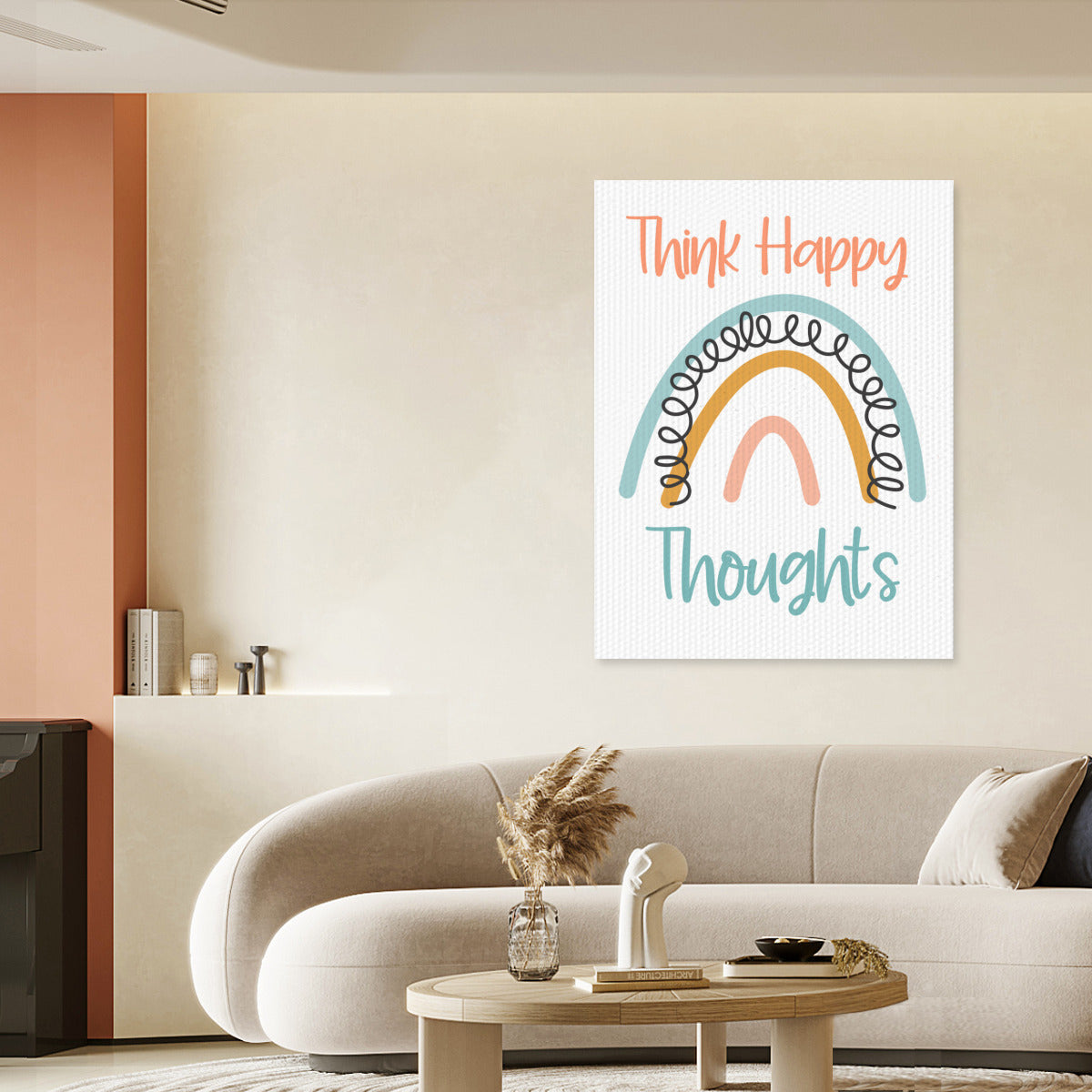 Think Happy Thoughts Poster – Spread Positivity