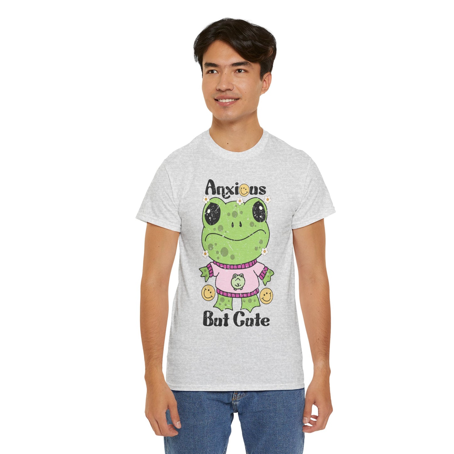 Anxious  But Cute-Heavy Cotton Tee