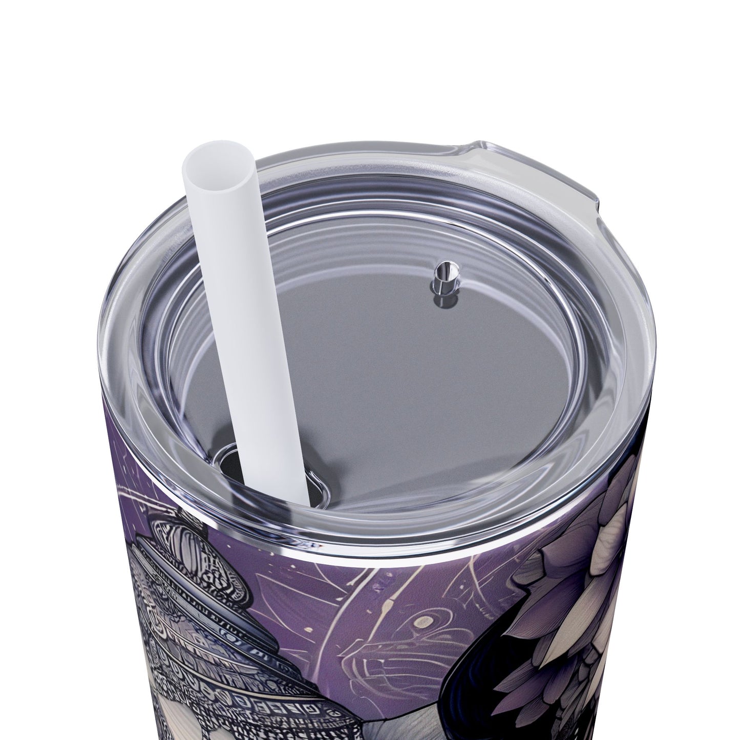 Your Self-Worth is determined by you -Affirmation Art Skinny Tumbler - 20oz with Straw