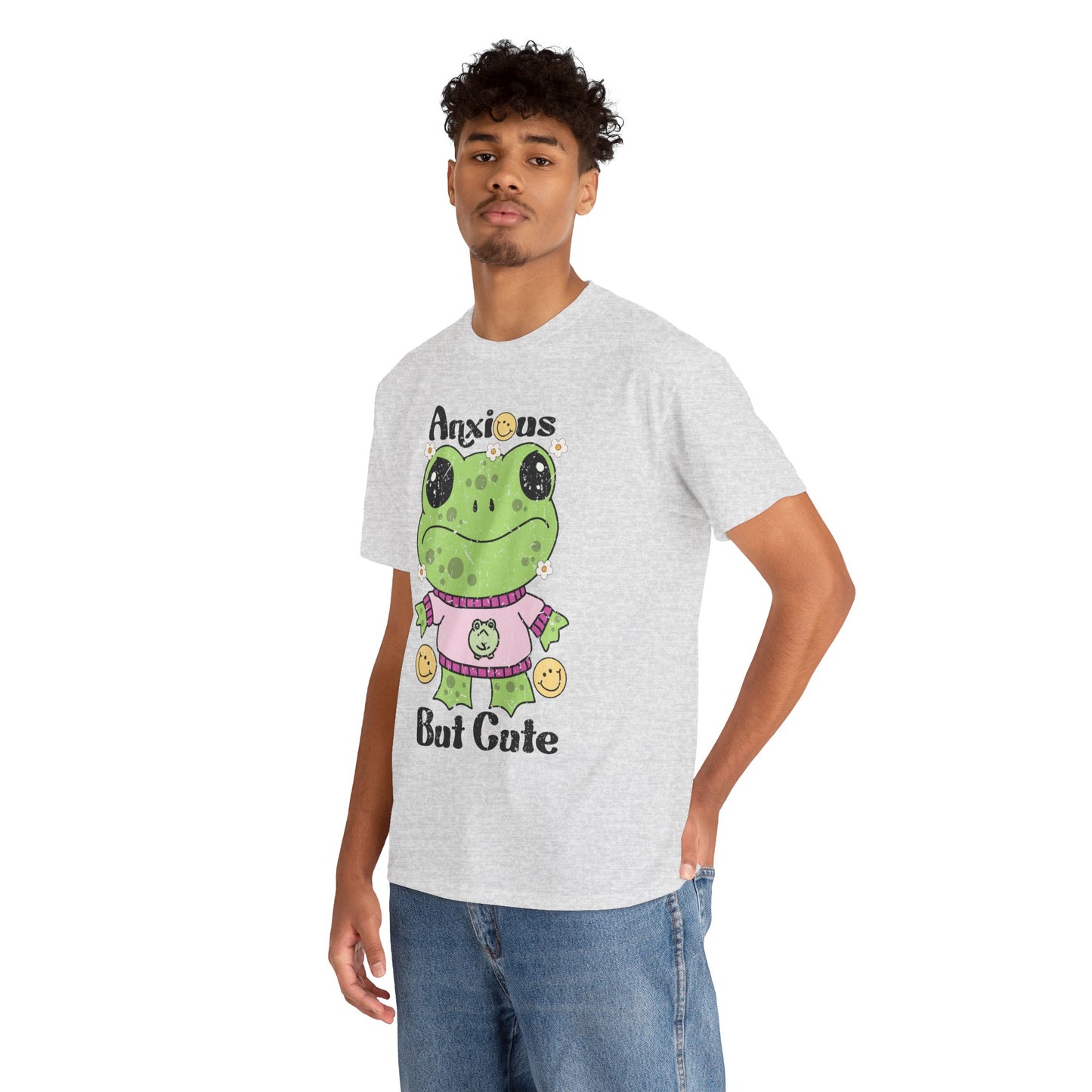Anxious  But Cute-Heavy Cotton Tee