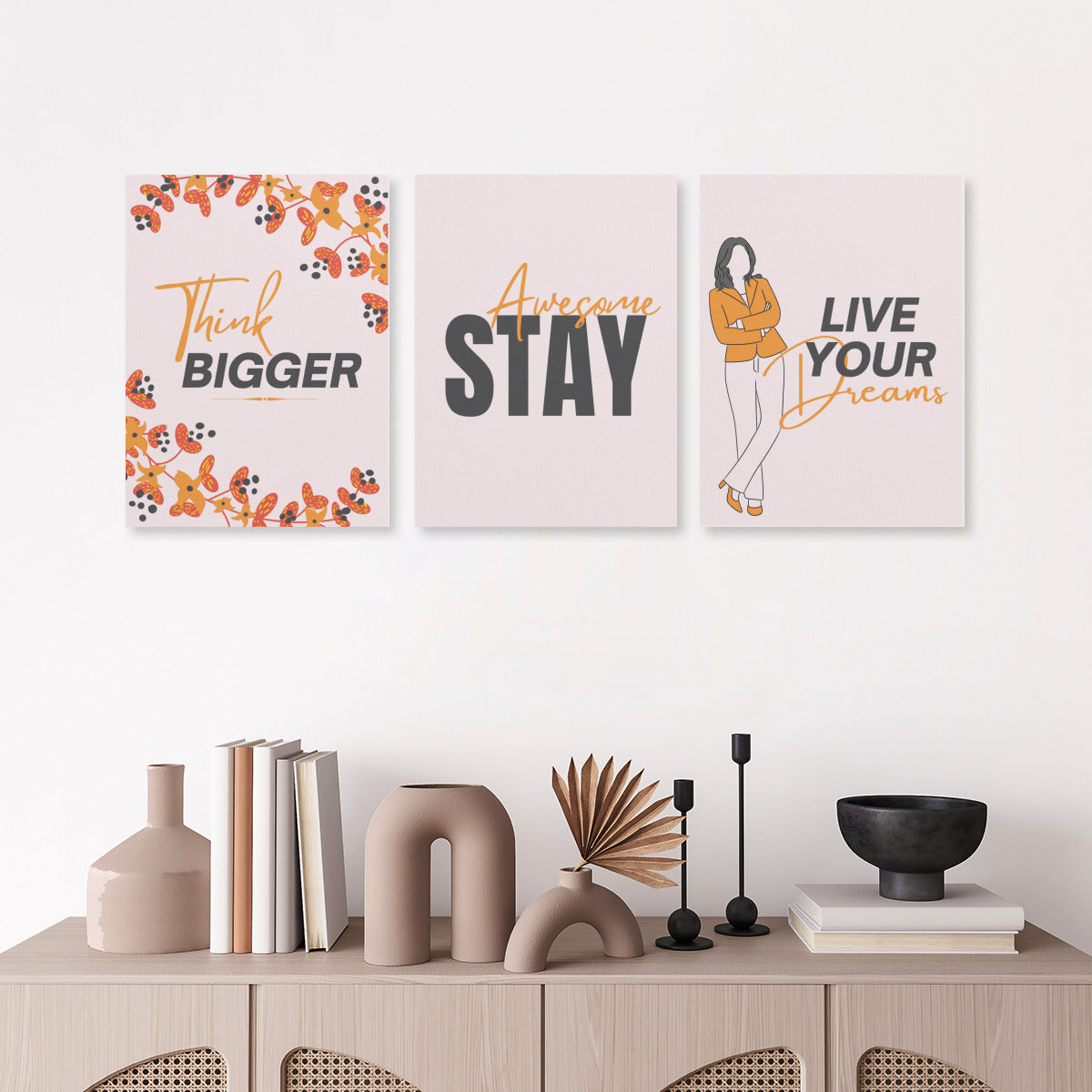 "Live Your Dreams" Poster Set of 3 – Inspire Your Journey