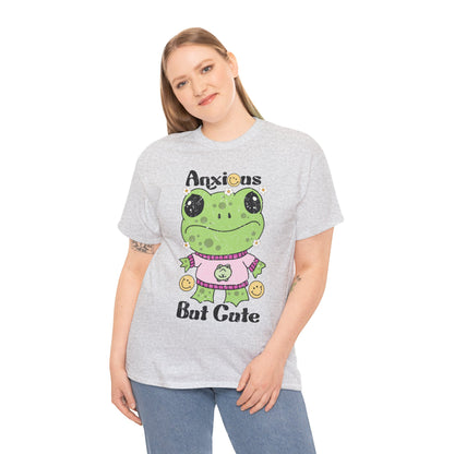 Anxious  But Cute-Heavy Cotton Tee