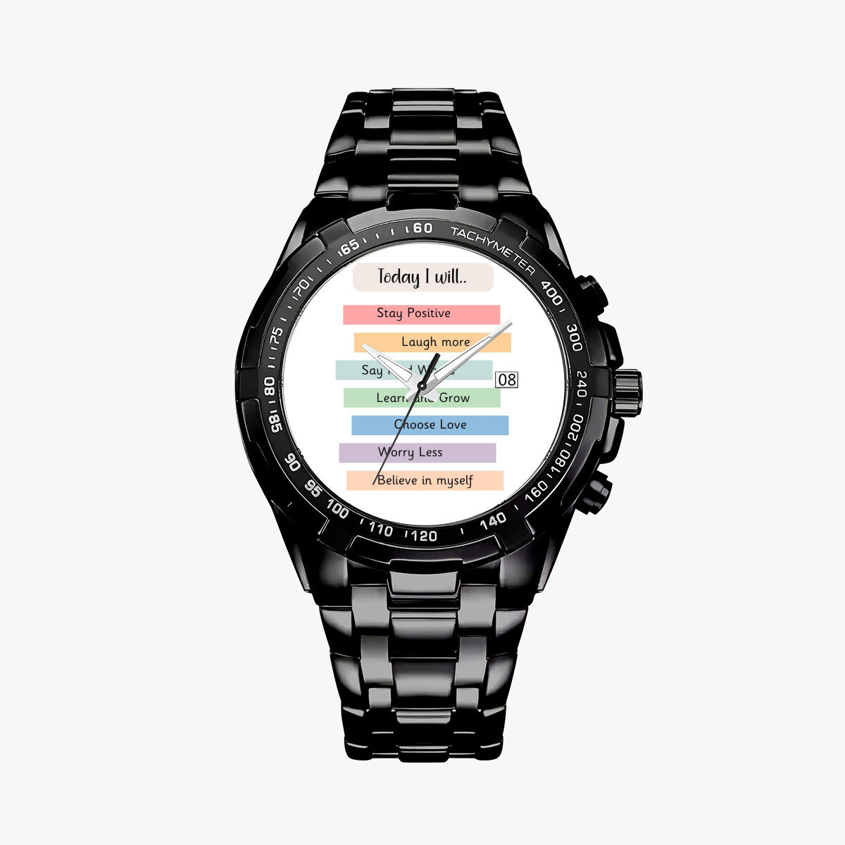 "Today I Will" Affirmation Watch – Empower Your Day