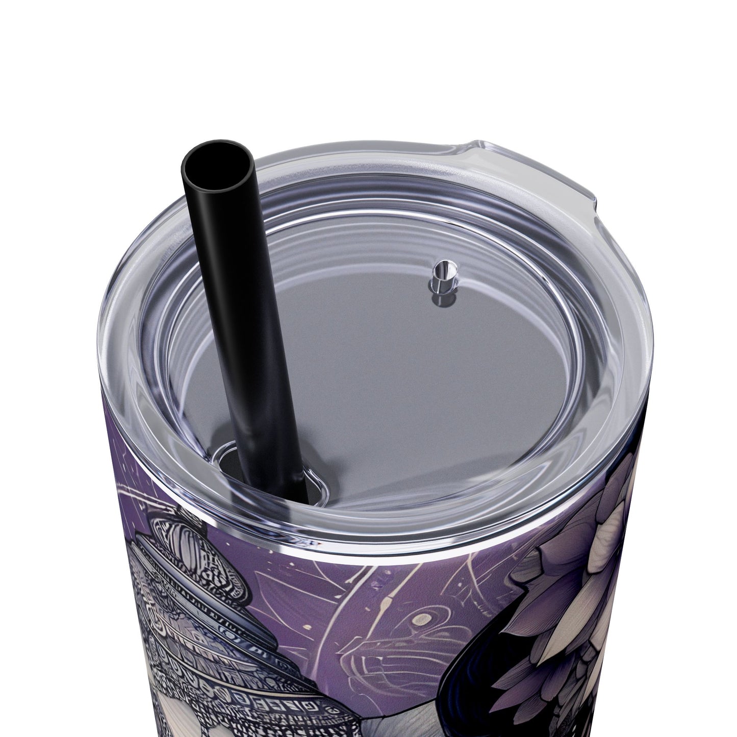Your Self-Worth is determined by you -Affirmation Art Skinny Tumbler - 20oz with Straw
