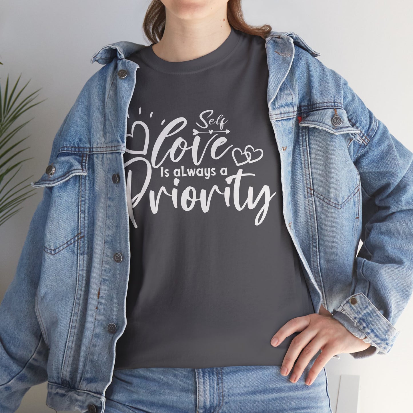 Self love is always a priority Heavy Cotton Tee