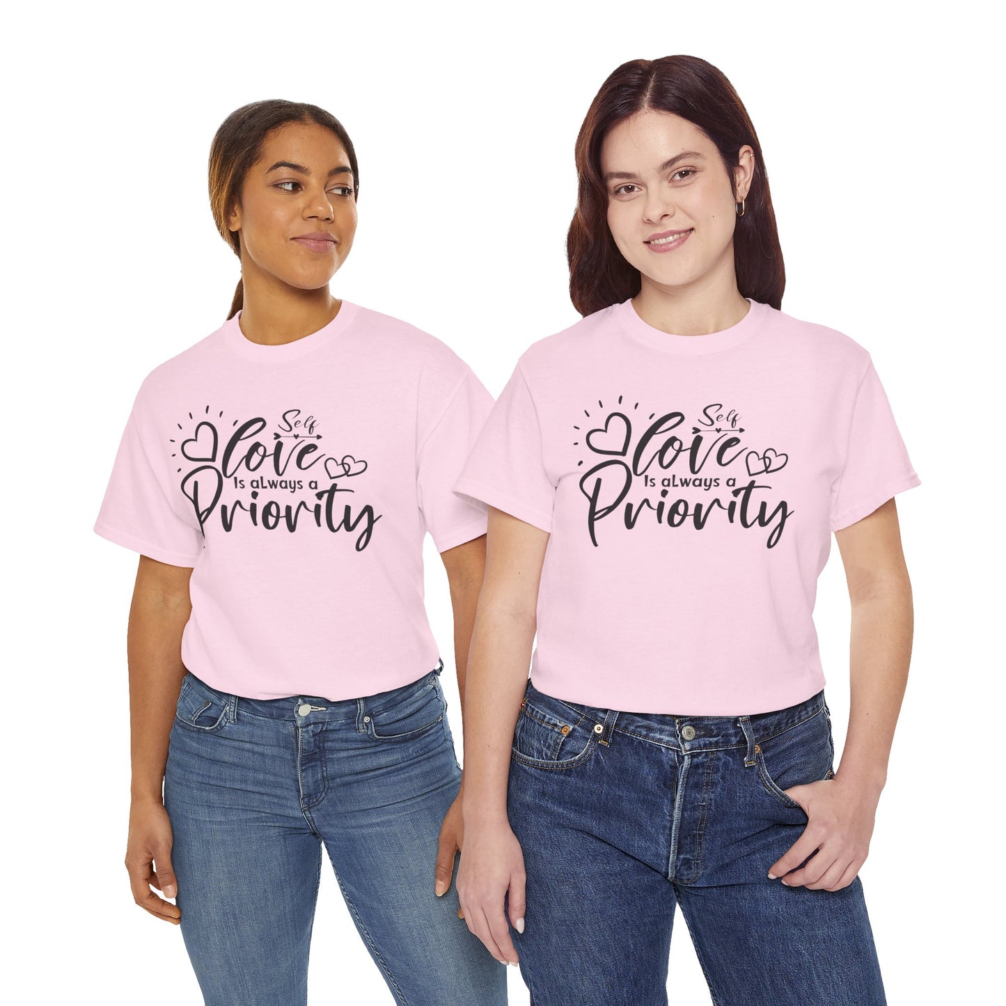 Self love is always a priority Heavy Cotton Tee