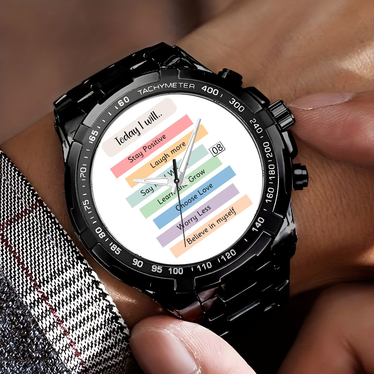 "Today I Will" Affirmation Watch – Empower Your Day