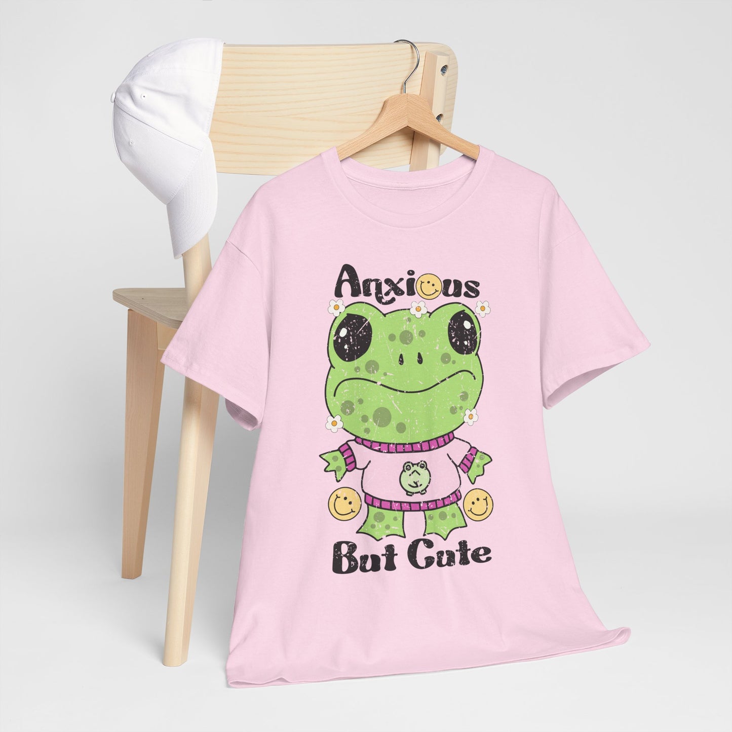 Anxious  But Cute-Heavy Cotton Tee