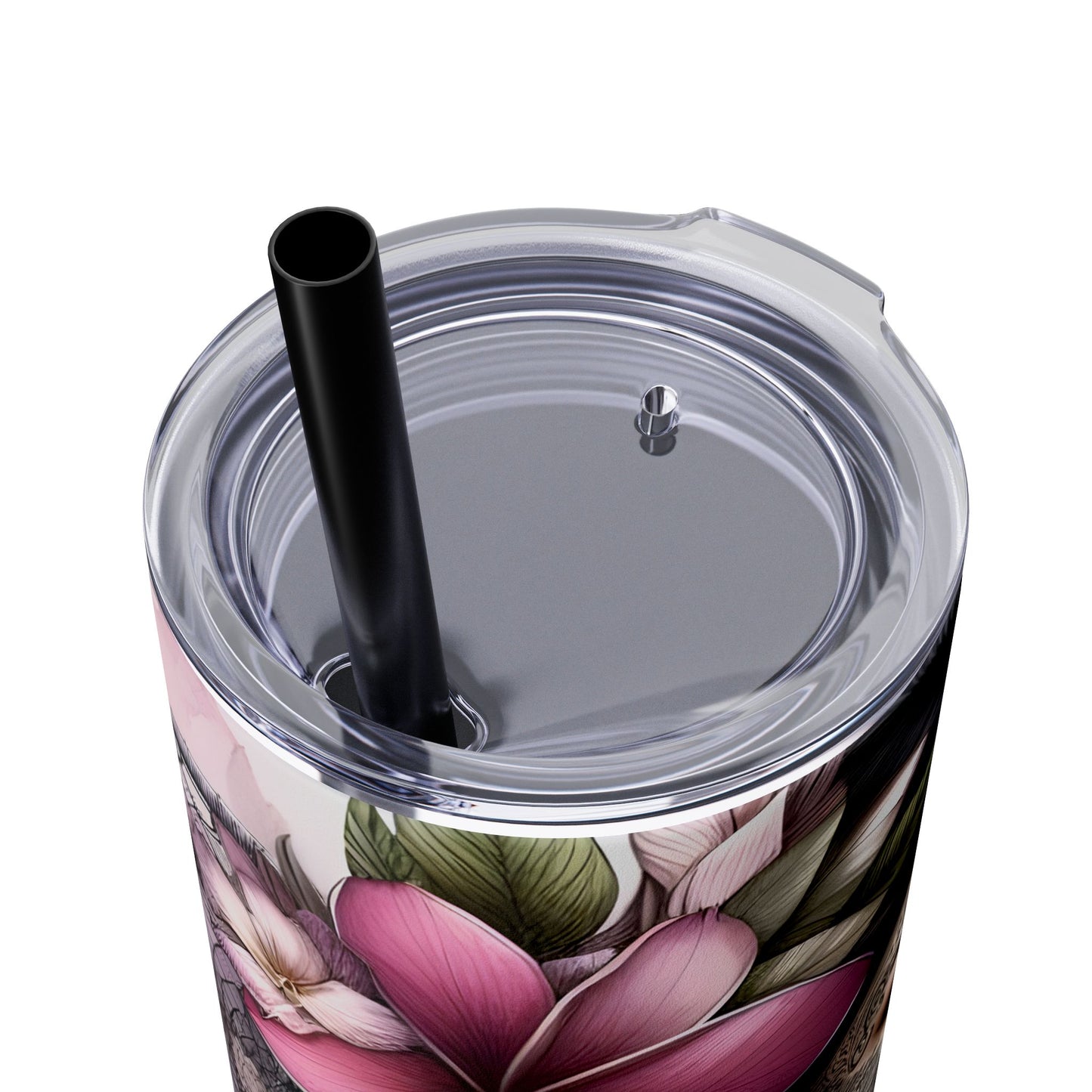 i love myself today than yesterday -Affirmation Art Skinny Tumbler - 20oz with Straw