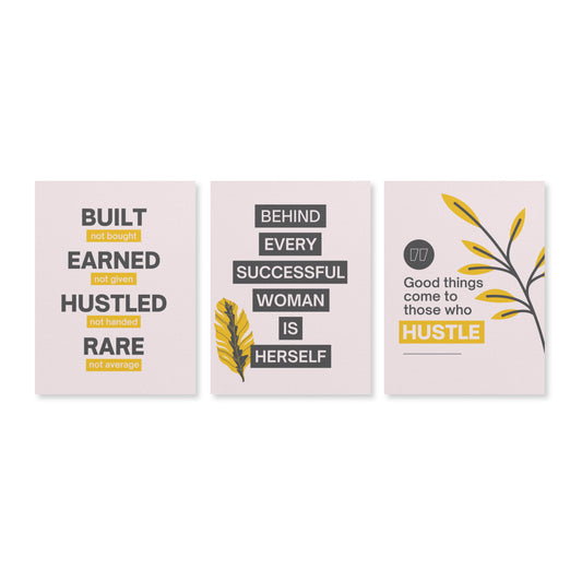 "Behind Every Successful Woman is Herself" Posters – Set of 3 – Empowering Affirmations