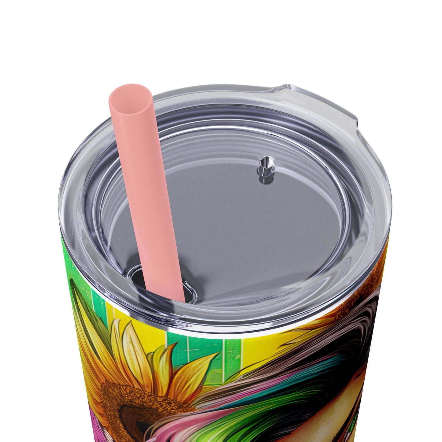 Shine and Bright -Affirmation Art Skinny Tumbler - 20oz with Straw