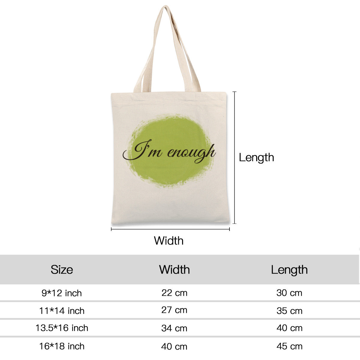 Im enough -Custom Tote Bags