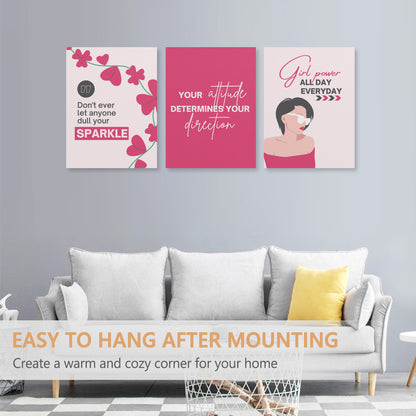 "Girl Power" Attitude Posters – Set of 3 – Empower & Inspire