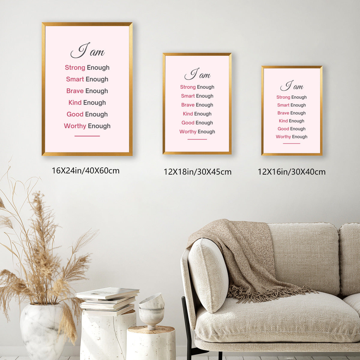 Daily Affirmation Wall posters-Framed