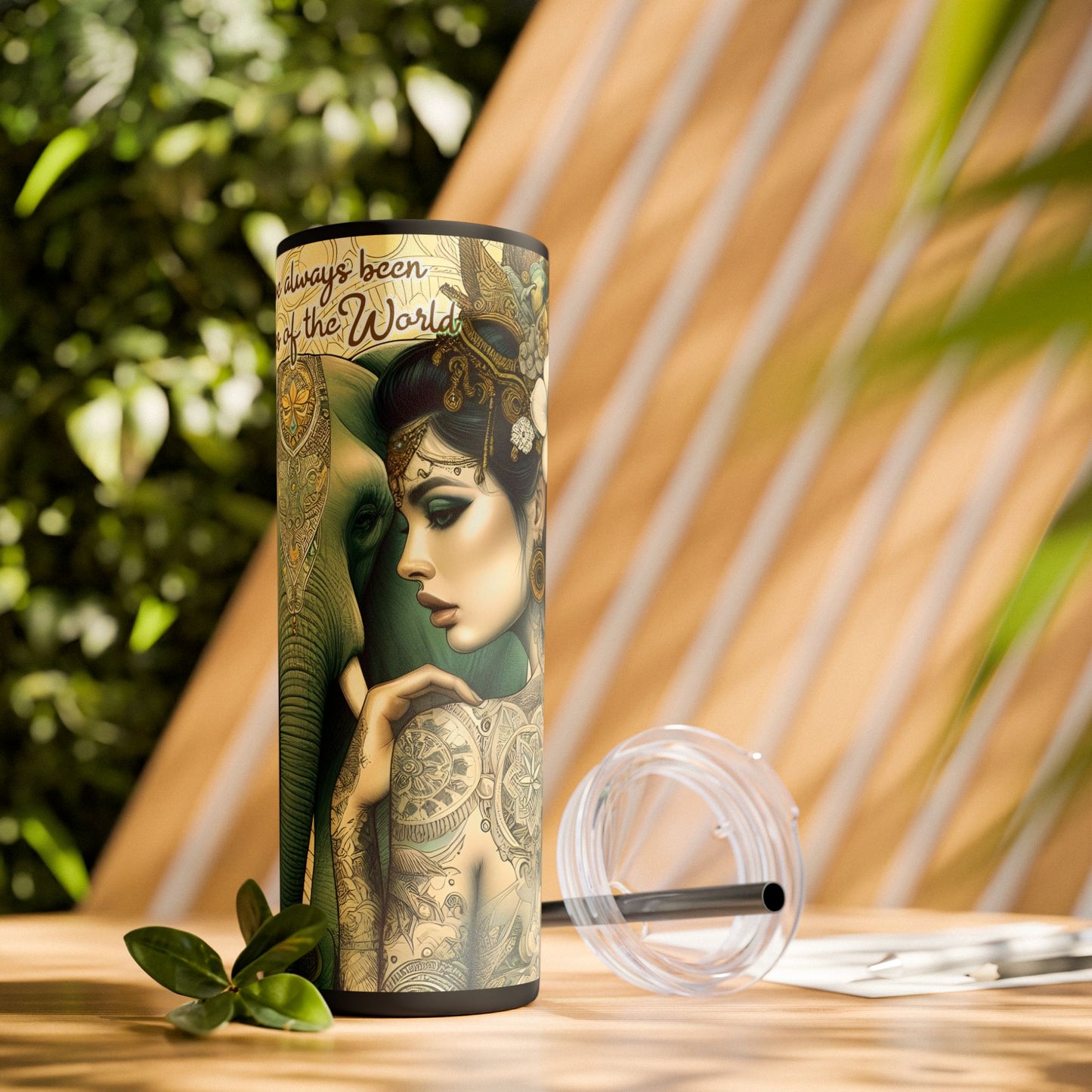 Strong Women -Affirmation Art Skinny Tumbler - 20oz with Straw