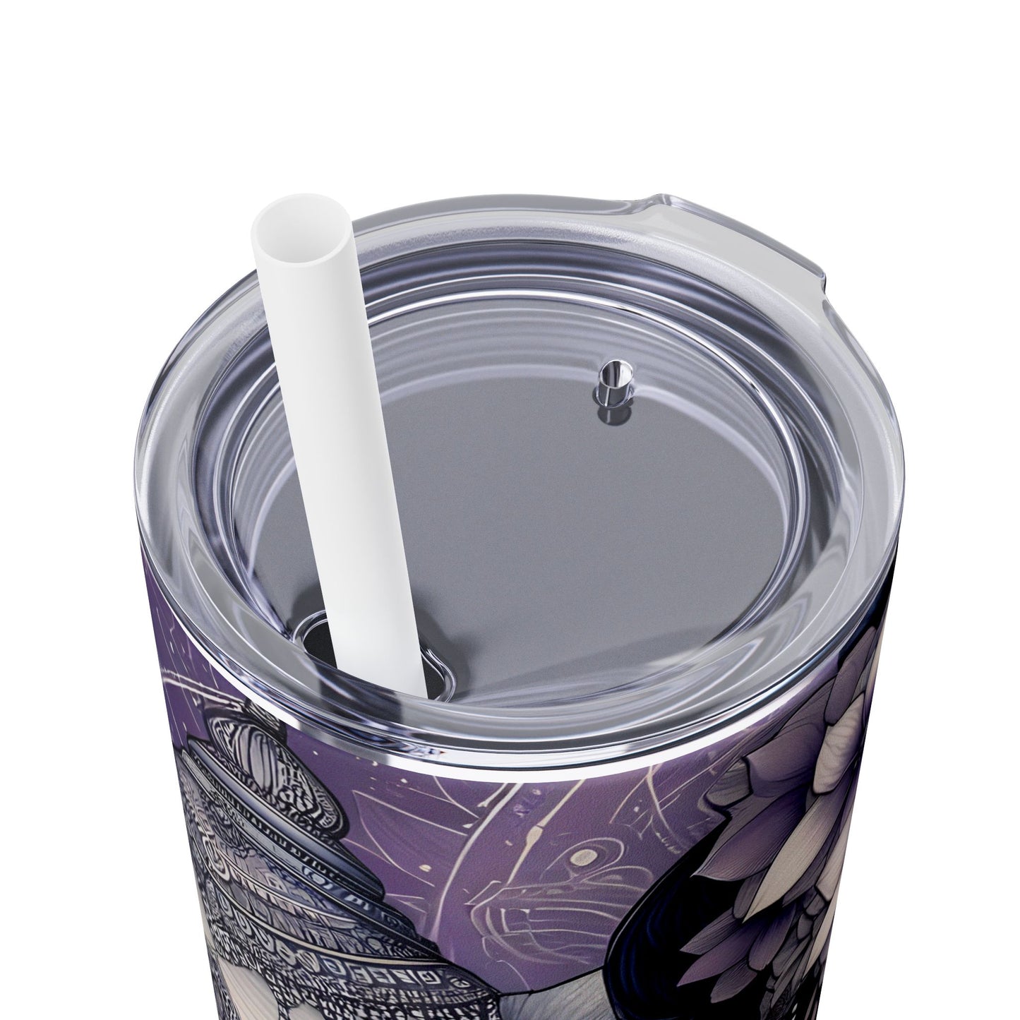 Your Self-Worth is determined by you -Affirmation Art Skinny Tumbler - 20oz with Straw