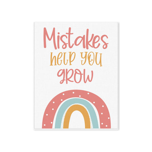 "Mistakes Help You Grow" Posters – Embrace Learning