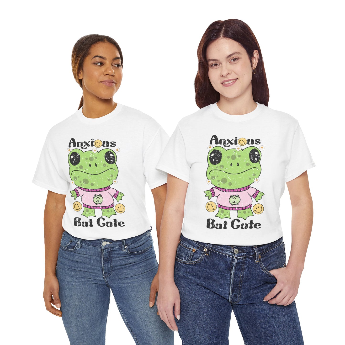 Anxious  But Cute-Heavy Cotton Tee