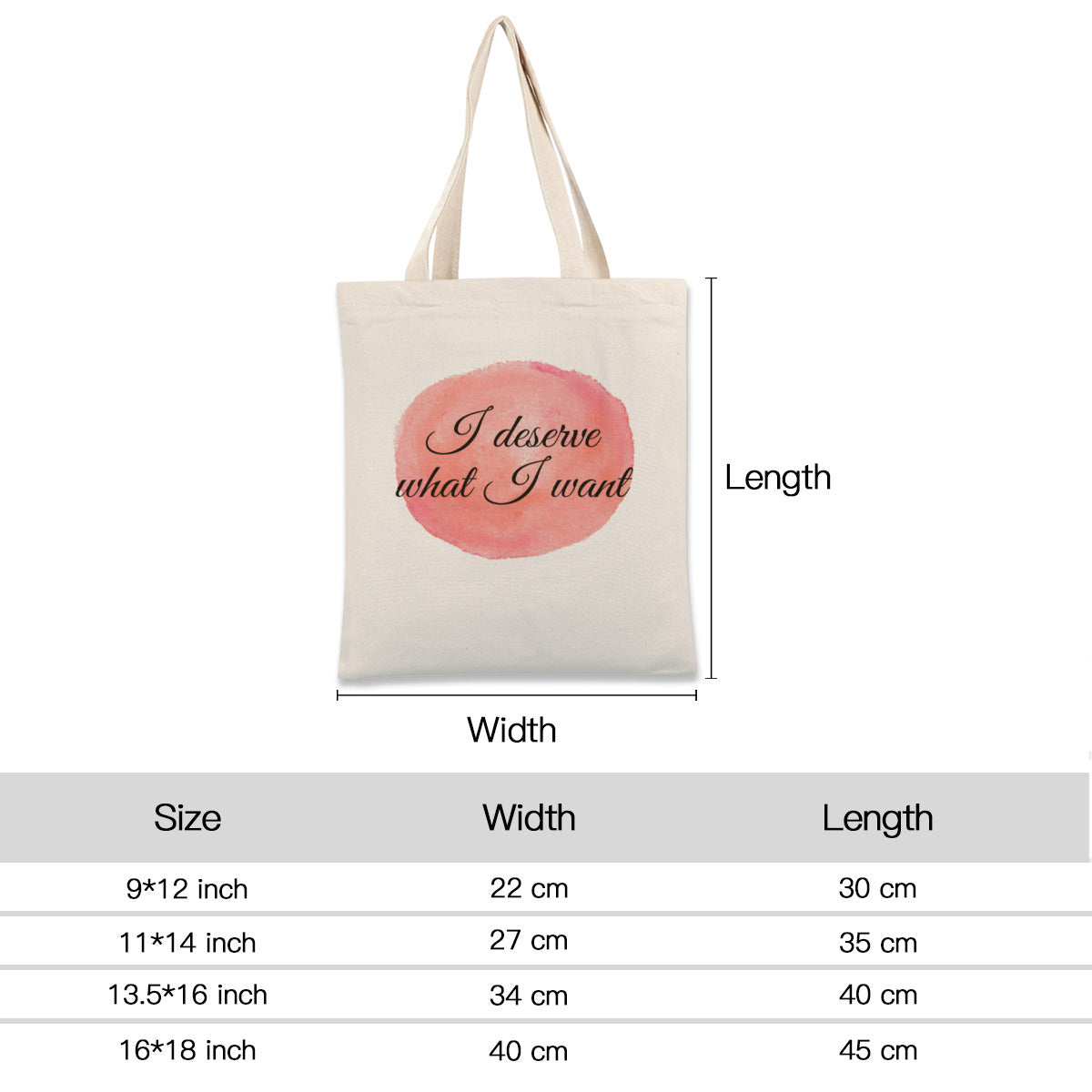 I Deserve what i want -Custom Tote Bags