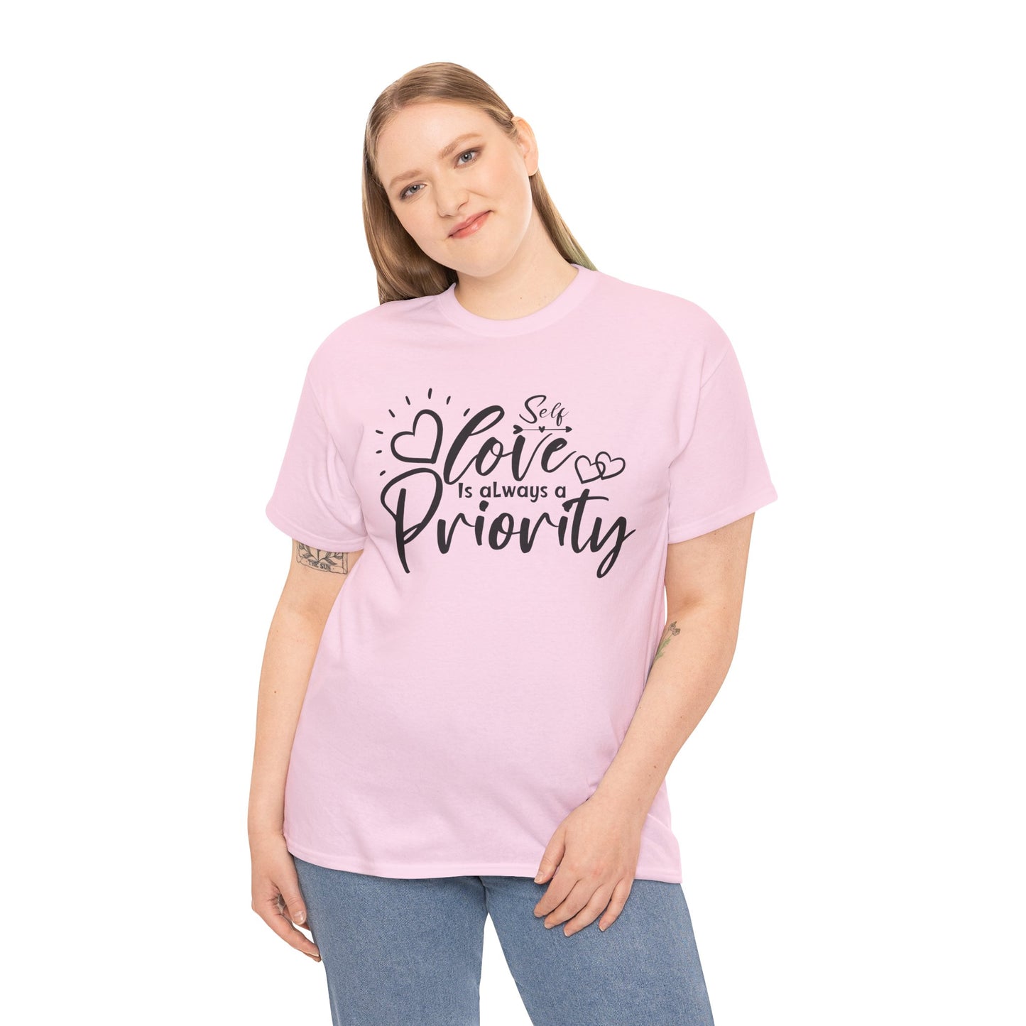 Self love is always a priority Heavy Cotton Tee