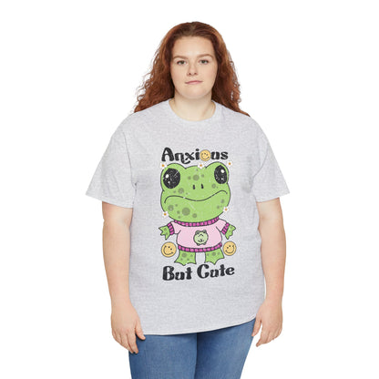 Anxious  But Cute-Heavy Cotton Tee