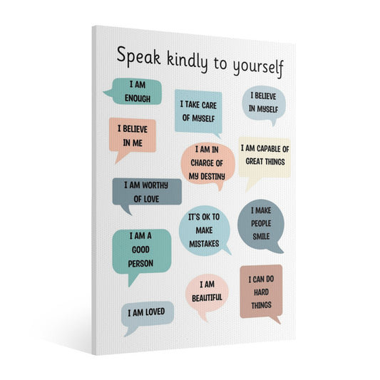 Speak Kindly to Yourself Poster – Embrace Self-Compassion