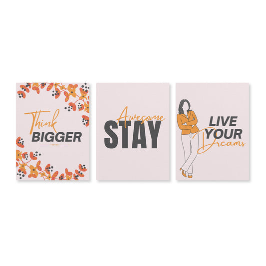 "Live Your Dreams" Poster Set of 3 – Inspire Your Journey