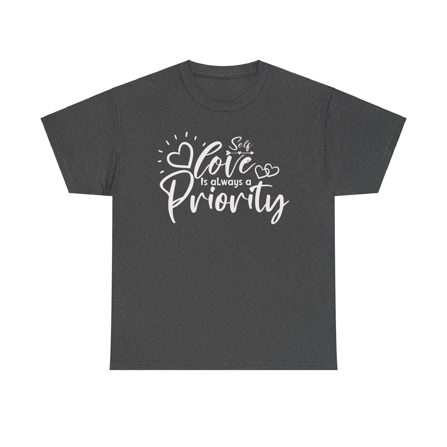 Self love is always a priority Heavy Cotton Tee